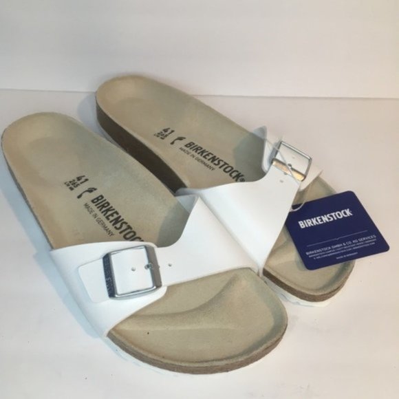 NEW Birkenstock Madrid White 41 narrow Slide Sandal - Picture 4 of 6